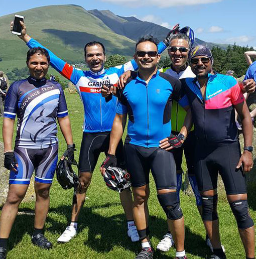 happy cyclists